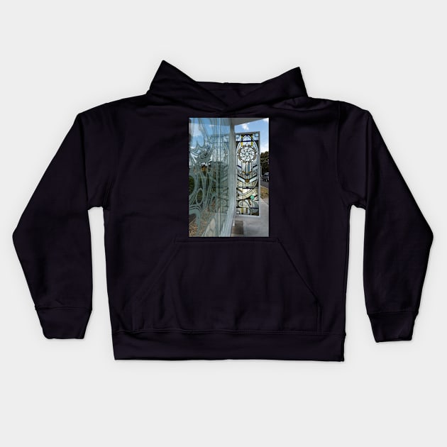 Inside the Most Stylish Bus Shelter Kids Hoodie by JHamilton